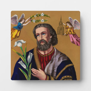 Sint Jozef beschermer van de Heilige Familie Fotoplaat