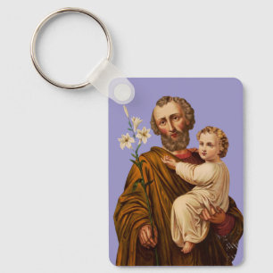 Sint Jozef Beschermer van de Heilige Familie Sleutelhanger