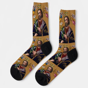 Sint Jozef beschermer van de Heilige Familie Sokken