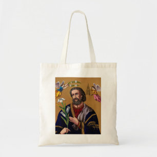 Sint Jozef beschermer van de Heilige Familie Tote Bag