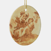 Sint-Jozef bewondert het Christus Kind (pen, inkt, Keramisch Ornament (Rechts)