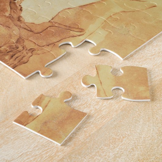 Sint-Jozef bewondert het Christus Kind (pen, inkt, Legpuzzel (Zijkant)