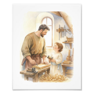 Sint-Jozef de timmerman Foto Afdruk