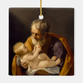 Sint-Jozef en Christus Kind Ornament (Achterkant)