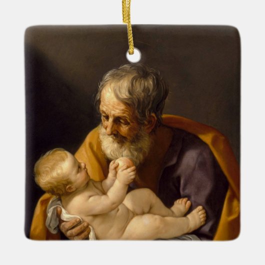 Sint-Jozef en Christus Kind Ornament (Voorkant)