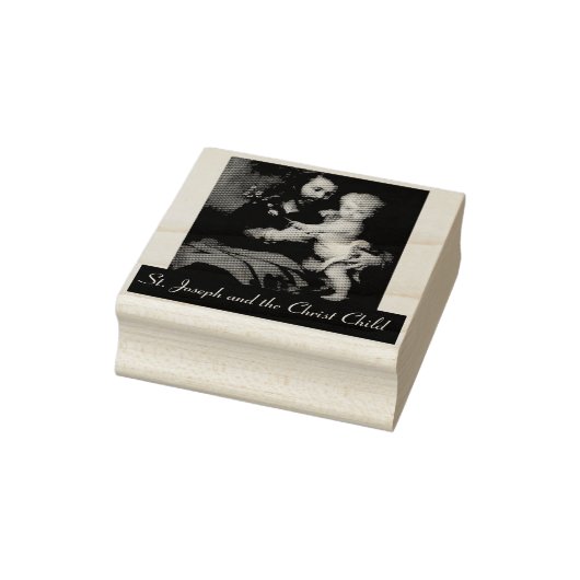 Sint Jozef en het Christuskind Rubberstempel (Stempel)