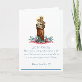 Sint-Jozef en Jezus Floral Godsdienst Kaart