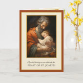 Sint-Jozef Feest Religieus Jezus Gebed Kaart (Gele Bloem)