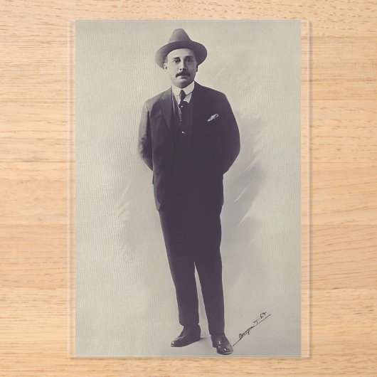 Sint Jozef Gregory Hernandez Lekenman Acryl Uitnodigingen (Voorkant)