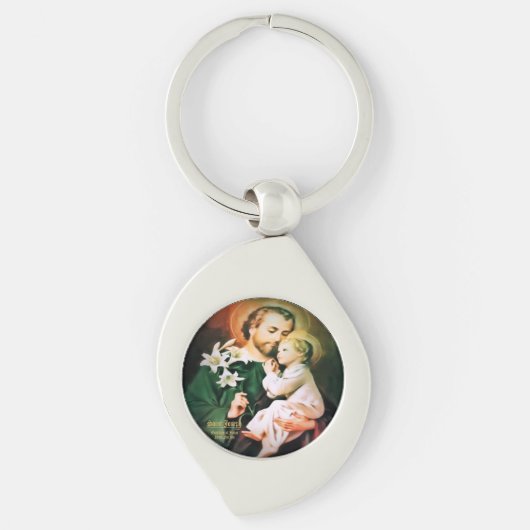 Sint Jozef Guardian van Jezus Sleutelhanger (Voorkant)