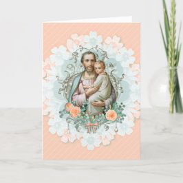 Sint-Jozef Jezus Religieuze Florale kaart
