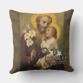 Sint-Jozef Jezus Religieuze paus Handtekening Kussen (Achterkant)