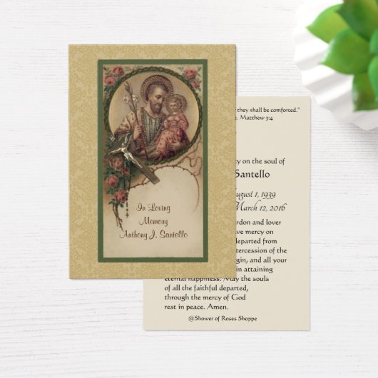 Sint-Jozef-katholieke begrafenisherdenkingsplechti Visitekaartje (Bureau)