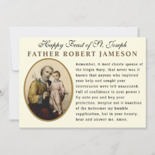 Sint-Jozef-katholieke Memorare Prayer Card Kaart