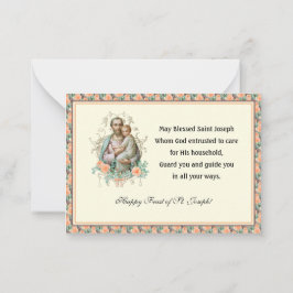 Sint-Jozef-katholieke Memorare Prayer Card Notitiekaartje