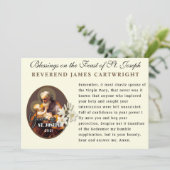 Sint-Jozef-katholieke Memorare Prayer Kaart (Staand voorkant)