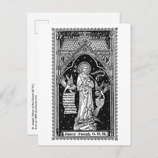 Sint-Jozef, Kerkpatroon (DT 01) Briefkaart (Voorkant / Achterkant)