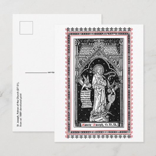 Sint-Jozef, Kerkpatroon (DT 01) Briefkaart (Voorkant / Achterkant)