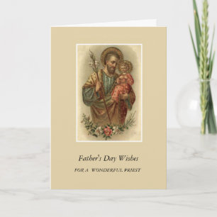 Sint Jozef & Kind Jezus Vaderdag Priester Kaart