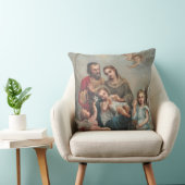 Sint-Jozef, Mary, Jezus, Angels Kussen (Stoel)