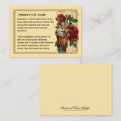 Sint-Jozef Memorare katholieke Prayer Heilige Kaar Visitekaartje (Voorkant / Achterkant)