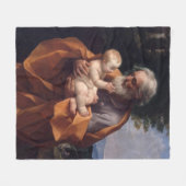 Sint-Jozef met Baby Jezus Religieus katholiek Fleece Deken (Voorkant (Horizontaal))