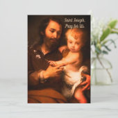 Sint-Jozef met Christus Kind Christus Feestdagenkaart (Staand voorkant)