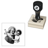 Sint Jozef met de Baby Jesus Rubberstempel (Gestempeld)