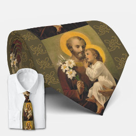 Sint-Jozef met het kind Jesus Lily Stropdas