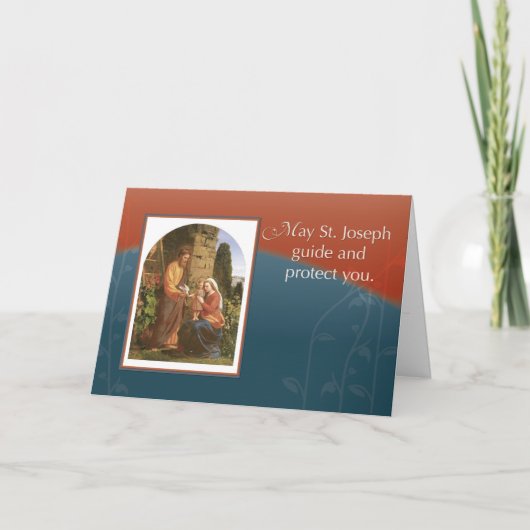 Sint Jozef met Maria en Jezus en Geest Kaart (Voorkant)