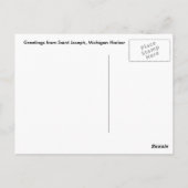 Sint-Jozef, MI Nautical Harbour Chart Briefkaart (Achterkant)