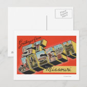 Sint-Jozef, Missouri - Grote letterscènes Briefkaart (Voorkant / Achterkant)