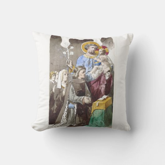 Sint-Jozef Patroon van de Universele Kerk Kussen (Voorkant)