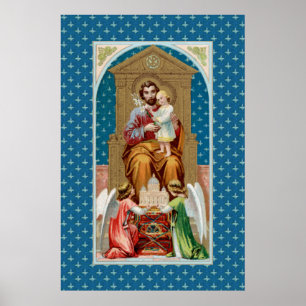 Sint Jozef, Peuter CC; Engelen met Vaticaans Model Poster