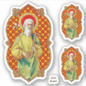 Sint-Jozef van een Kaart voor de Handel (TC 01) Sticker (Voorkant)