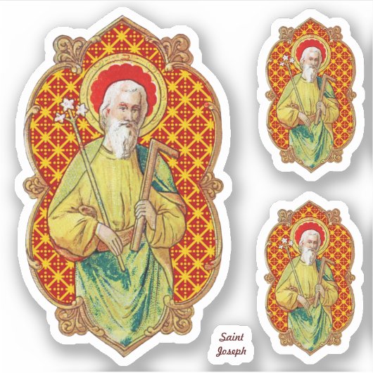 Sint-Jozef van een Kaart voor de Handel (TC 01) Sticker (Voorkant)