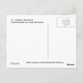 Sint-Jozef, vuurtoren van Michigan op het meer van Briefkaart (Achterkant)