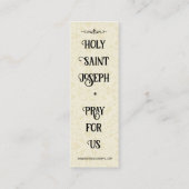 Sint-Jozefaltaar Feestdag Heilige Kaart Favor Mini Visitekaartje (Achterkant)