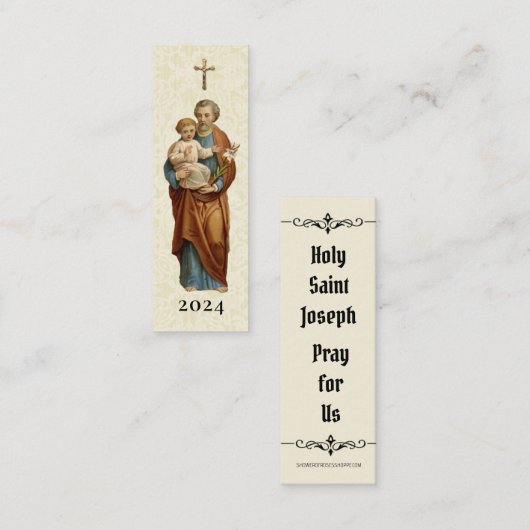 Sint-Jozefaltaar Feestdag Heilige Kaart Favor Mini Visitekaartje (Voorkant / Achterkant)