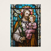 Sint-Jozefjezus, katholieke beschermingspoger Visitekaartje (Voorkant)