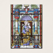 Sint-Jozefjezus, katholieke beschermingspsybeyer Visitekaartje (Voorkant)