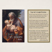 Sint-Jozefjezus, katholieke beschermingspsybeyer Visitekaartje (Voorkant /achterkant)
