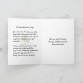 Sint-Jozefsdagfeest Jezus Religieus Gebed Kaart (Binnen)