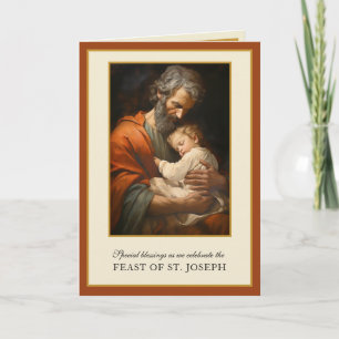 Sint-Jozefsfeest Religieus Jezus Gebed Kaart