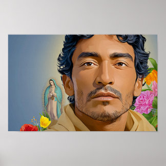 Sint Juan Diego Boodschapper van de Rozen Poster