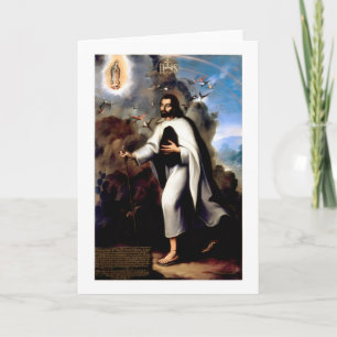 Sint Juan Diego door Miguel Cabrera, 1752 Feestdagen Kaart