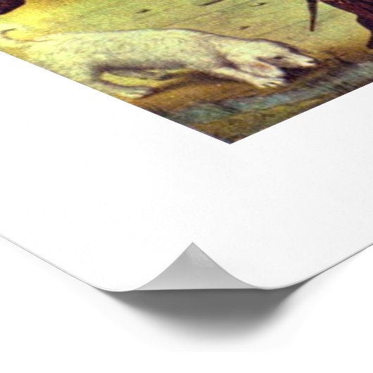 sint - jubertus , meester van het leven van Marie  Poster (Hoek)