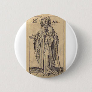 Sint Judas Taddeüs de apostel en broer van Jezus Ronde Button 5,7 Cm