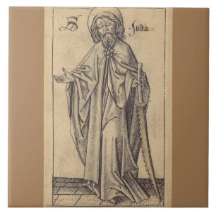 Sint Judas Taddeüs de apostel en broer van Jezus Tegeltje