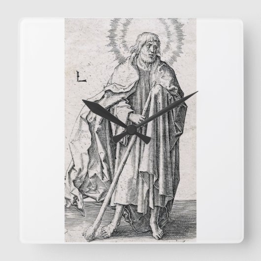 Sint Judas Taddeüs de apostel Vierkante Klok (Voorkant)
